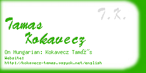 tamas kokavecz business card